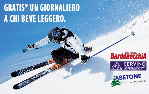 Con la Skicard dell’Acqua Sant’Anna si scia gratis a Cervinia, Bardonecchia e Abetone