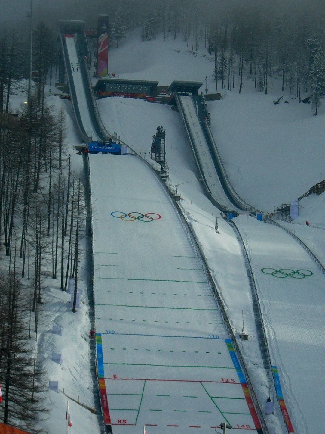 i trampolini durante le olimpiadi