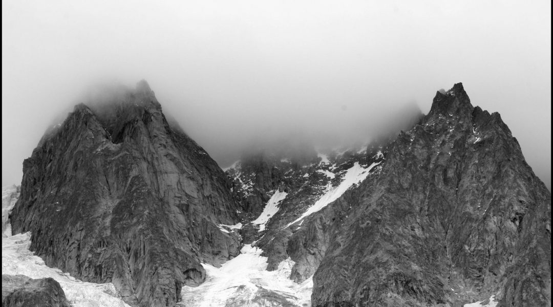Monte bianco visto dalla valle Ferret