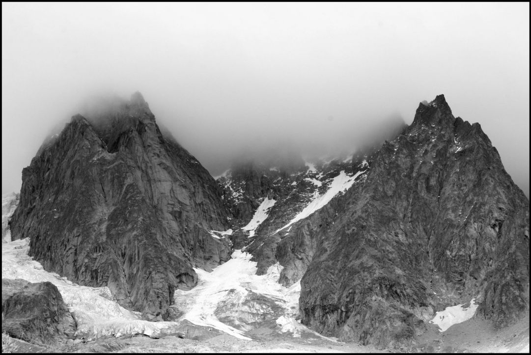 Monte bianco visto dalla valle Ferret