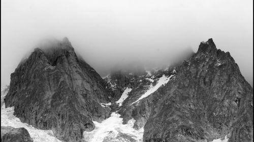 Monte bianco visto dalla valle Ferret