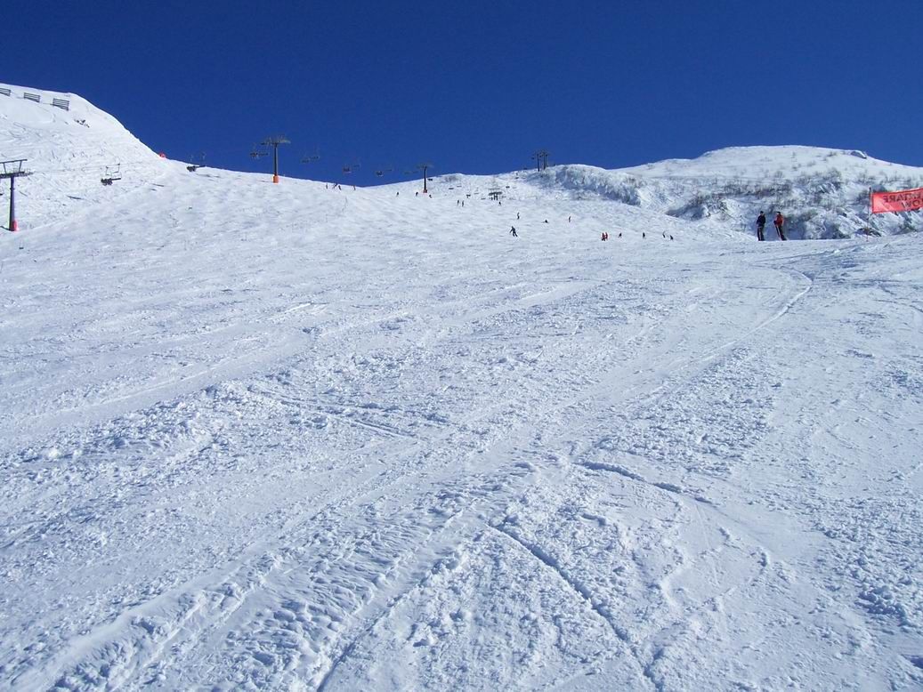 Vista della pista dell'Alpetta