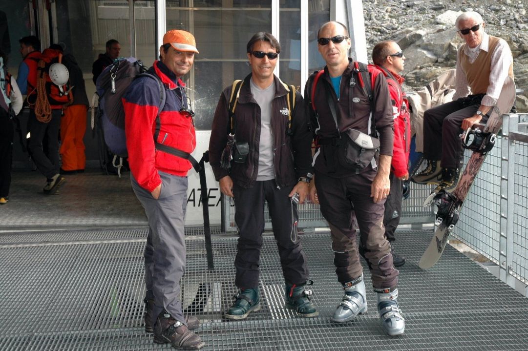 partenza da cervinia: Maurizio, Io e francesco