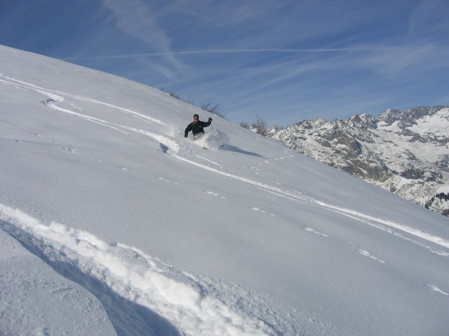 discesa dalla punta Cialma-valle orco-piemonte