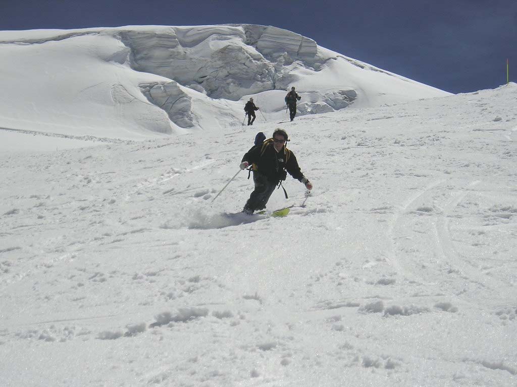 discesa dal Breithorn, primavera 2007-valle d'aosta