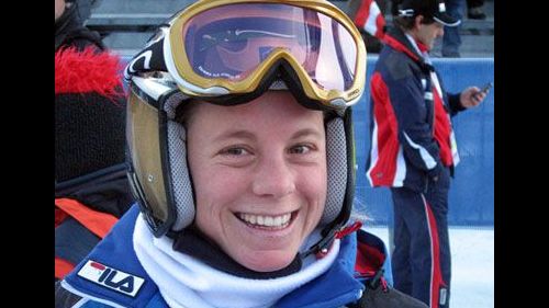 Federica Brignone e Werner Heel sul podio