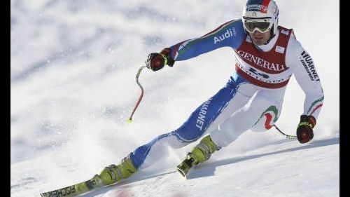 Federica Brignone e Werner Heel sul podio