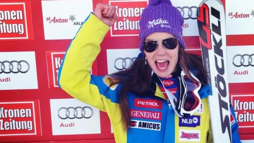 Tina Maze  toglie il successo ad Anna Fenninger e vince il superG di St. Anton