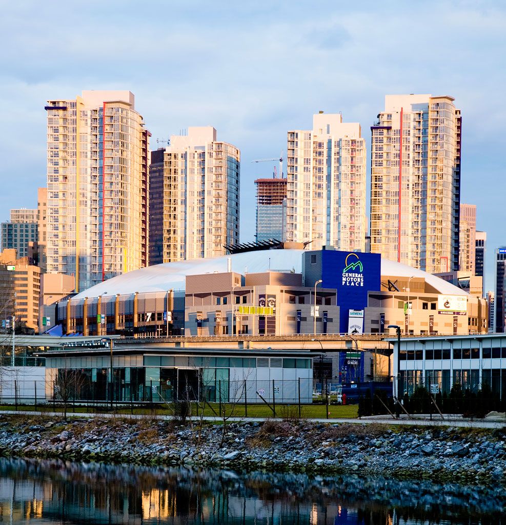 La struttura (attuale GM Place) che ospiterà la cerimonia inaugurale dei XXI Giochi Olimpici Invernali