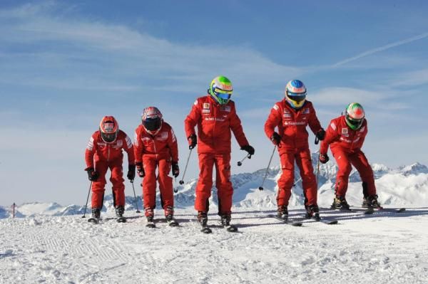 wrooom 2010  i piloti sugli sci a madonna di campiglio