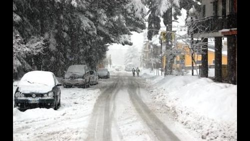 Corso principale con la neve