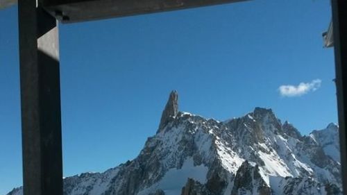 dente del gigante dalla nuova stazione Punta Helbronner