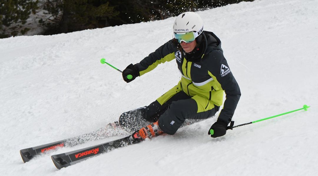 Valeria Poncet al test di Nordica Dobermann Spitfire 70 PRO (2021)