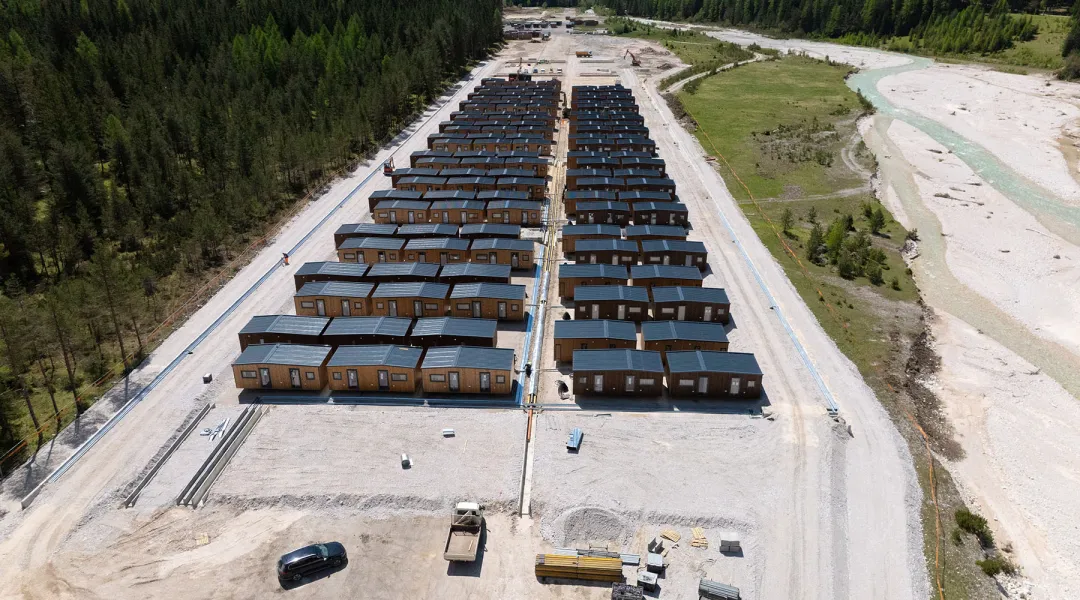 Villaggio Olimpico Fiames   Giugno 2025   Milano Cortina 2026