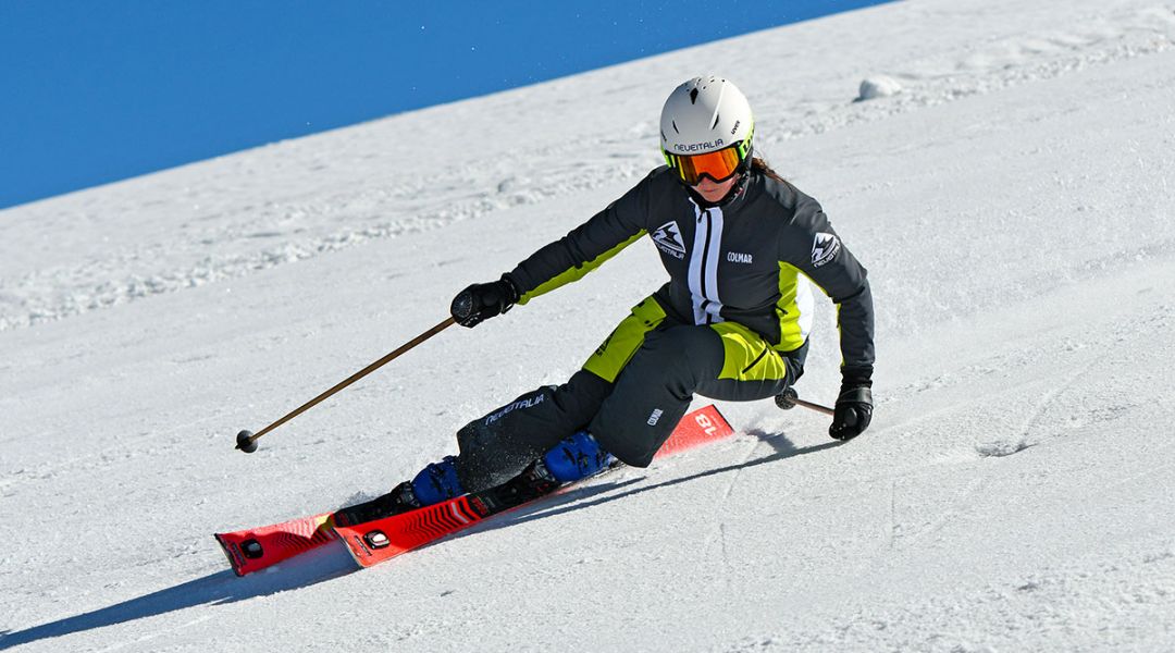 Isabel Anghilante al test di Volkl Racetiger GS (2021)