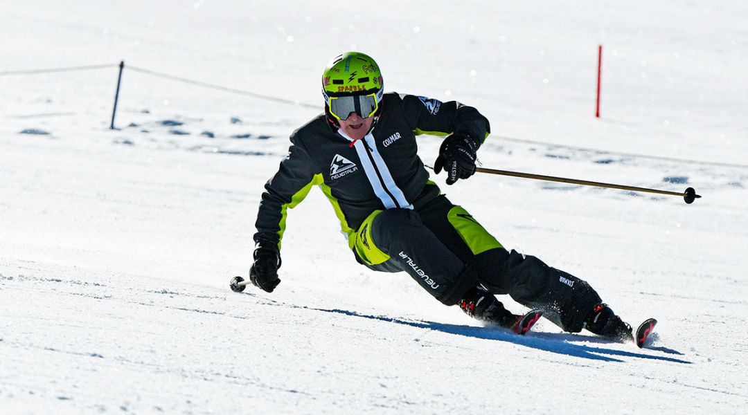 Fabio Dellavedova al test di Volkl Racetiger GS (2021)