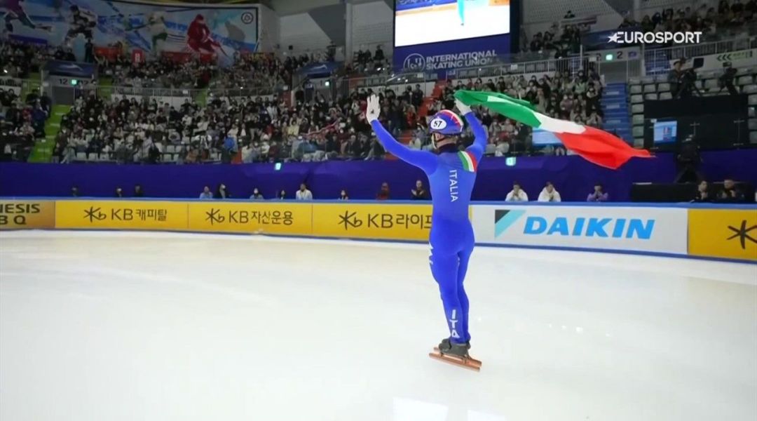 Short Track: Pietro Sighel vince la classifica finale World Tour dei 1000 mt, a Dordrecht staffette sul podio