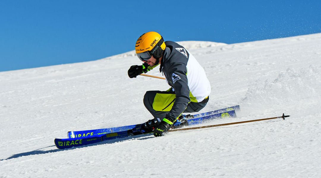 Giordano Magri al test di Salomon S/RACE Rush GS 175 (2022)