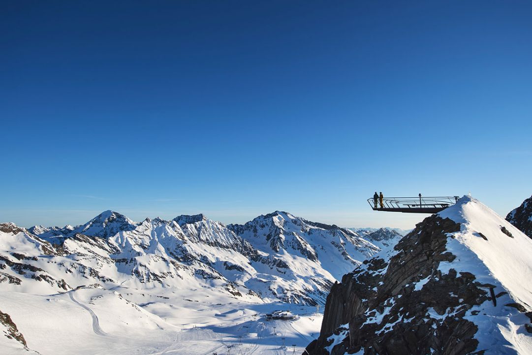 Gipfelplattform stubaier gletscher