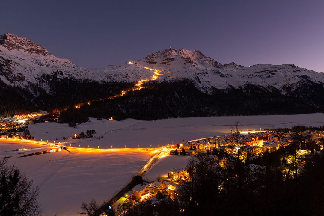 Corvatsch Snow Night