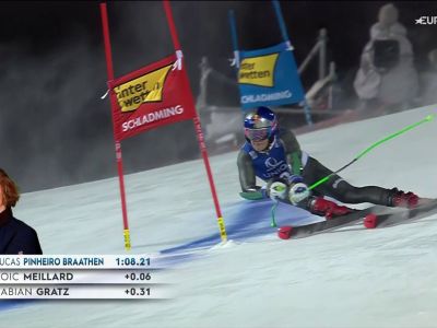 Video Lucas Braathen incanta sulla Planai: è lui a guidare il gigante dopo la prima manche