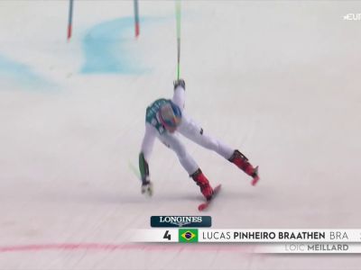 Video Lucas Pinheiro Braathen domina lultimo Gigante e festeggia. Il video della seconda manche