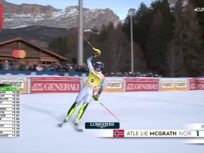 Video McGrath si esalta sulla Gran Risa: il norvegese si prende lo slalom di Alta Badia, il video della sua manche