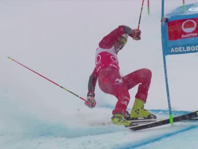 Video Stefan Brennsteiner cade nella 2ª manche di Adelboden. Il video del ritiro del pettorale rosso di Gigante.