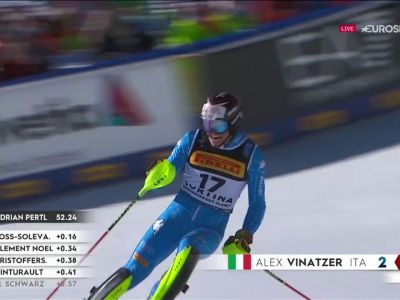 Video Alex Vinatzer è in palla ai mondiali di Cortina! Secondo nella 1ª manche dello slalom