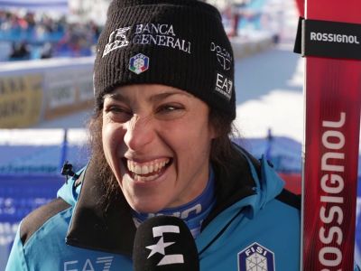 Video Federica Brignone dopo la prima manche a Kronplatz: Sono felicissima per questa giornata