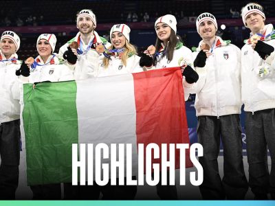 Video Storico bronzo per Conti/Macii, Naki Gutmann, Rizzo, Grassl e Guignard/Fabbri nel team event di pattinaggio