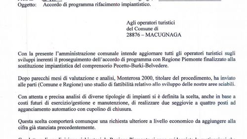 Comunicazione comune Macugnaga Giugno 2021