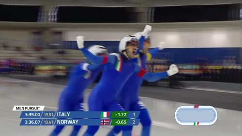 Italia dello Speed Skating stellare! Ghiotto trascina gli azzurri alloro nellinseguimento a squadre: rivivi la gara