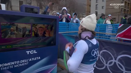 Braathen gioisce con parenti e amici: la family cam è una festa verdeoro a Bormio