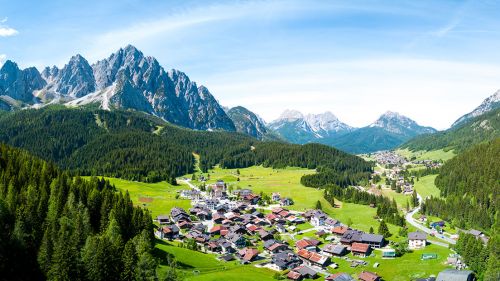 Drone sappada alte dolomiti