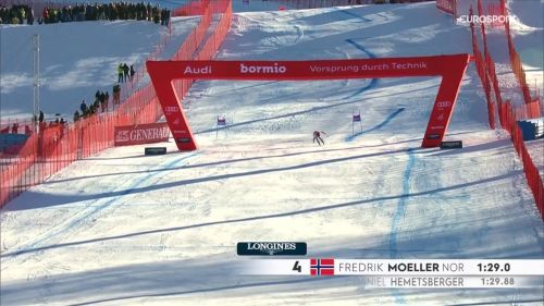 Fredrik moeller, nel superg di bormio conquista la sua prima vittoria, il video