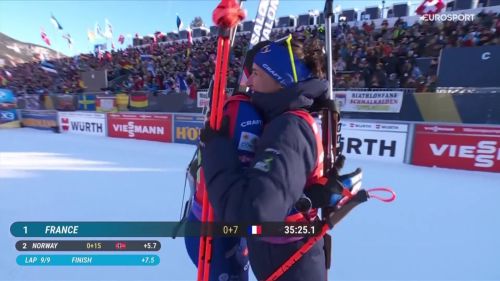 Johannes Boe leggendario, ma la Francia è d'oro nella single-mixed con Simon-Fillon Maillet: rivivi l'arrivo