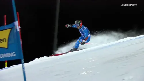 Giovanni Borsotti torna in top 10, è nono: il video della sua seconda manche del gigante sulla Planai