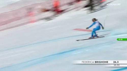 Brignone, che brivido! Si intraversa, ma sta in piedi e finisce il suo SuperG in crescendo