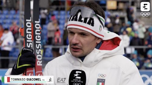 Tommaso giacomel dopo il sesto posto nell'individuale maschile: 