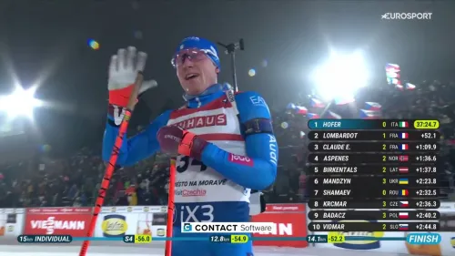 Per Lukas Hofer un 3° posto da record: è lAzzurro più anziano sul podio in Coppa del Mondo, trova lo 0 al poligono