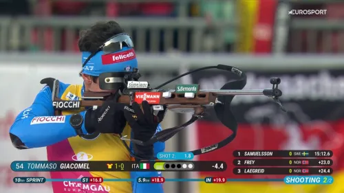 Tommaso Giacomel sempre sul podio: 2° nella sprint nonostante un errore