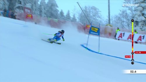 Lara della mea è in gran forma: nona a metà gara in gigante, rivivi la sua prova