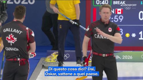 Curling: la svezia accusa il canada di barare e sul ghiaccio volano parole grosse: le immagini dal torneo maschile di cortina 