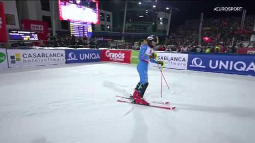 Vinatzer guadagna posizioni in slalom ed &egrave; settimo, il video della sua seconda manche