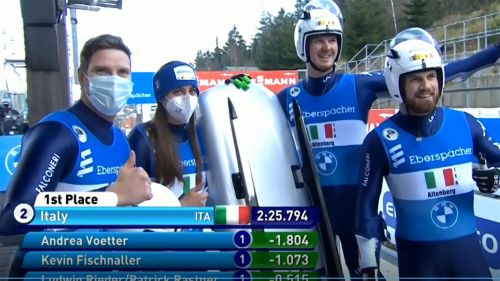 Vittoria italiana nel team relay di slittino ad altenberg