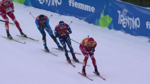 Nella sprint della val di fiemme pellegrino chiude quarto. svensson vince beffando i russi