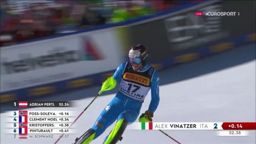 Alex vinatzer è in palla ai mondiali di cortina! secondo nella 1ª manche dello slalom