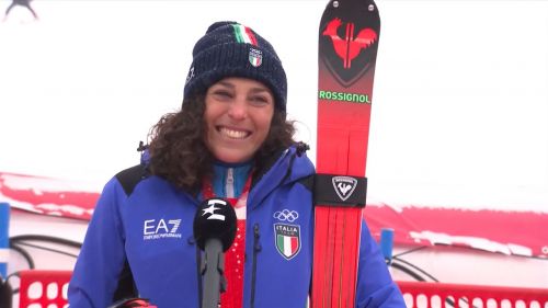 Intervista a Federica Brignone dopo il bronzo in combinata: 'Super soddisfatta di questi Giochi, è fantastico'