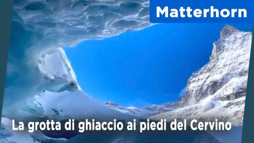 Davide Merlo, alla scoperta della Grotta di ghiaccio ai piedi del Cervino